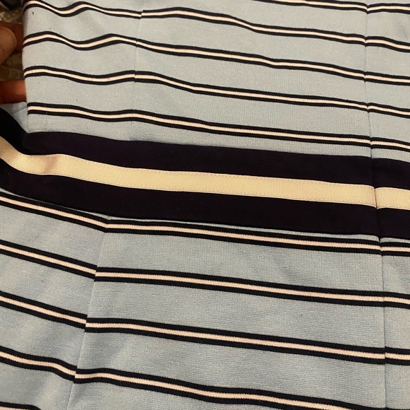 Draper James Navy Striped Dress Size 1X a-line knee length comfort - Picture 8 of 8